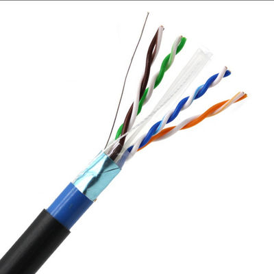 FTP Cáp Ethernet Cat6 đồng nguyên chất ngoài trời đôi vỏ bọc
