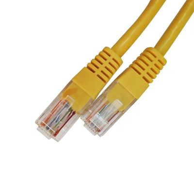 Cáp UTP Cat5 Dây bản vá màu vàng Cáp Ethernet Cat5e cho máy tính và bộ định tuyến