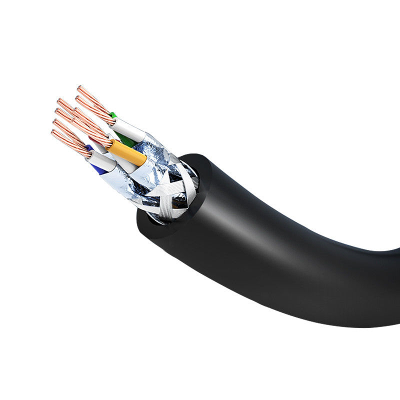 Ổn định màu đen 1M 2M 3M 5M 10M 24AWG 4 cặp Cat7 Dây vá
