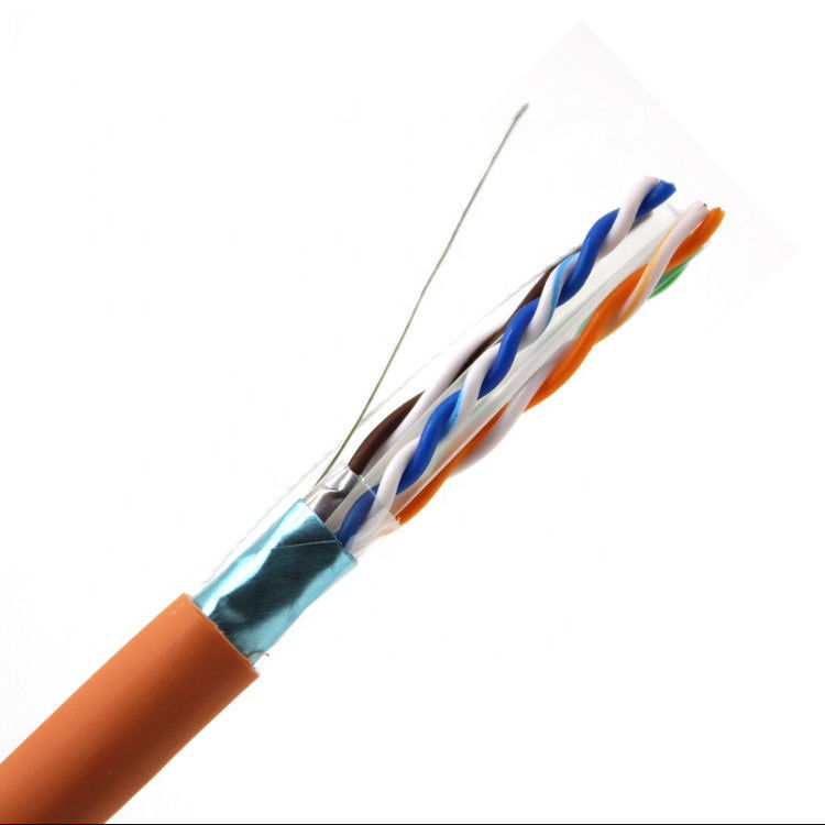 Cáp LAN 1000ft 2pr 4pr Al Tape Cat6, Cáp Ethernet Cat 6 được che chắn CU CCA Đồng