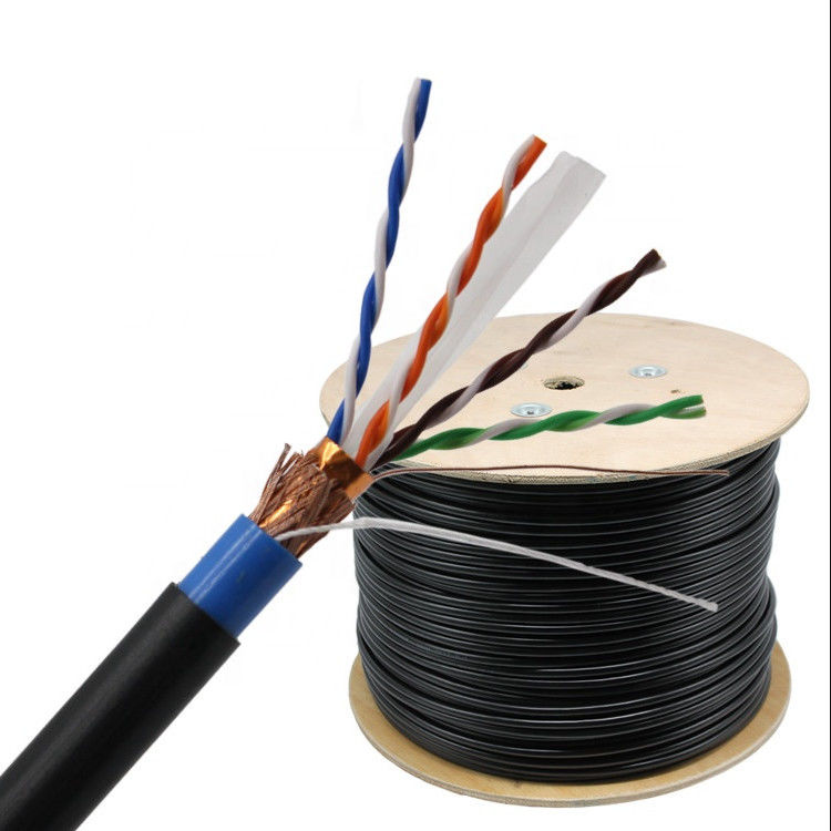 305M PVC 4P xoắn đôi Cáp Ethernet được bảo vệ SFTP Cat6, Cáp SFTP Cat6 PVC