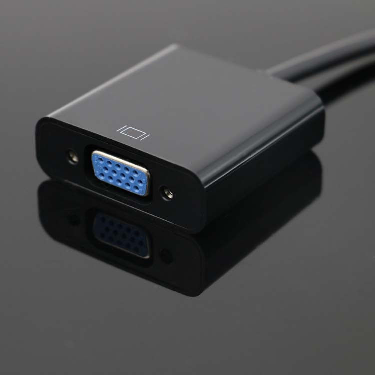 Màu đen Cáp màn hình VGA nam sang nữ cho máy tính PC