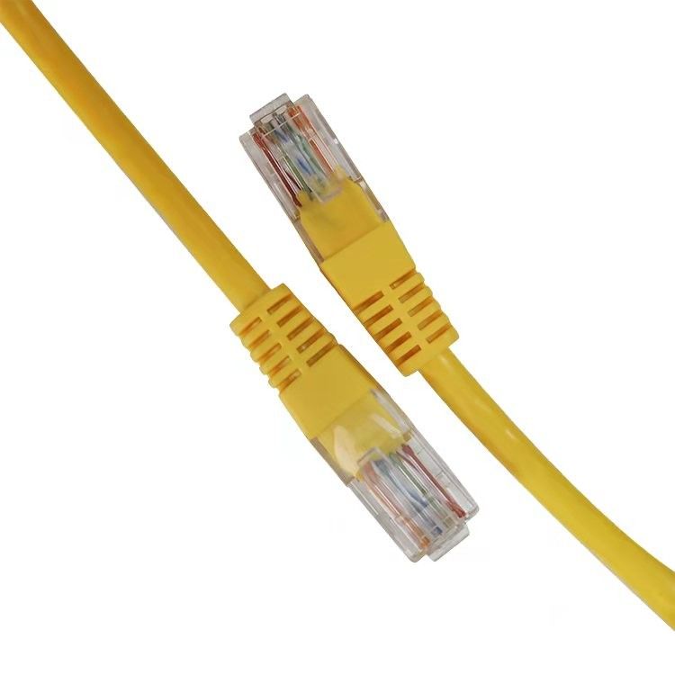 Cáp UTP Cat5 Dây bản vá màu vàng Cáp Ethernet Cat5e cho máy tính và bộ định tuyến