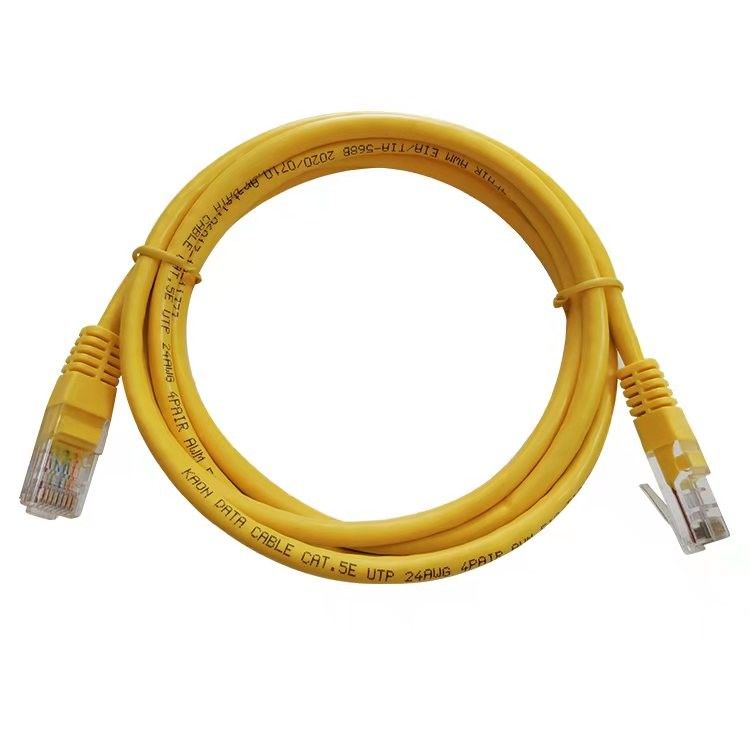 Cáp UTP Cat5 Dây bản vá màu vàng Cáp Ethernet Cat5e cho máy tính và bộ định tuyến