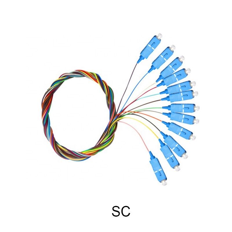 SC UPC FC LC SM G652D G657A Dây cáp Patch Pigtail SC 12 Core Dây vá sợi quang