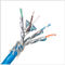 Al Foil 0,58mm Dây dẫn HDPE PVC Cách điện Cáp SFTP Cat6a, Cáp Ethernet Cat6a
